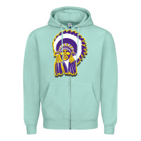 Seafoam haskell indian Zipper Hoodie - linhVisuals