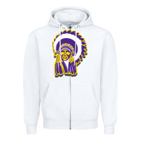 White haskell indian Zipper Hoodie - linhVisuals