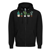 Black cute plant Zipper Hoodie - linhVisuals