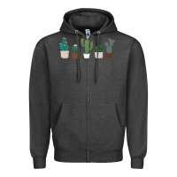 Charcoal Heather cute plant Zipper Hoodie - linhVisuals