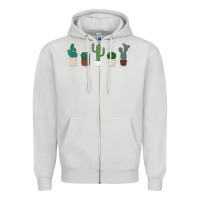 Dove Grey cute plant Zipper Hoodie - linhVisuals