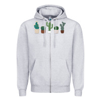 Heather Grey cute plant Zipper Hoodie - linhVisuals