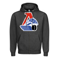 Charcoal Heather lokomotiv yaroslavl Zipper Hoodie - linhVisuals
