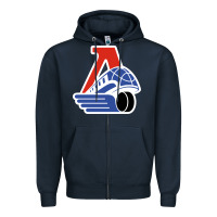 Navy lokomotiv yaroslavl Zipper Hoodie - linhVisuals