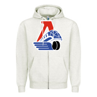 Oatmeal Heather lokomotiv yaroslavl Zipper Hoodie - linhVisuals