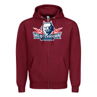 Burgundy neftekhimik nizhnekamsk Zipper Hoodie - linhVisuals