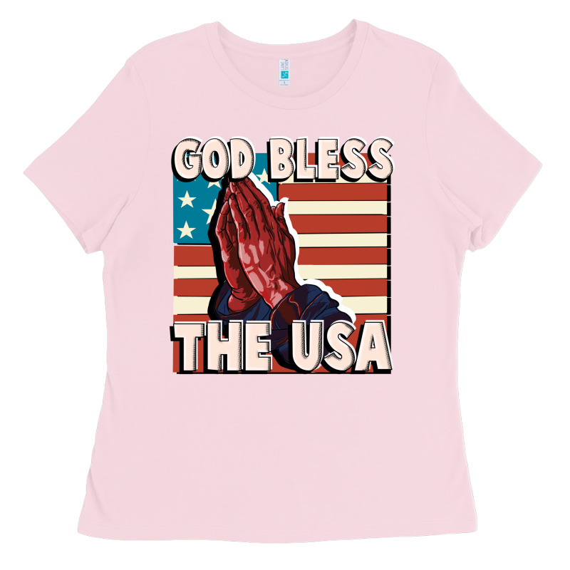 God Bless The Usa Ladies Tee by FaDigitalArtStudio | Teevron