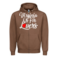 Chestnut virginia is for lovers Zipper Hoodie - linhVisuals