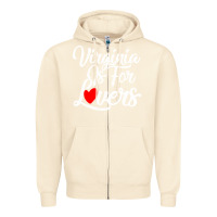 Sandshell virginia is for lovers Zipper Hoodie - linhVisuals
