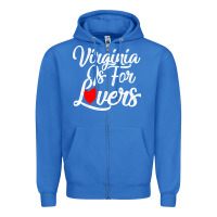 True Royal virginia is for lovers Zipper Hoodie - linhVisuals