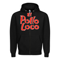 Black El Pollo Loco Zipper Hoodie - linhVisuals