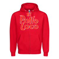 Red El Pollo Loco Zipper Hoodie - linhVisuals