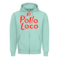 Seafoam El Pollo Loco Zipper Hoodie - linhVisuals