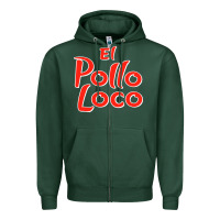Sports Green El Pollo Loco Zipper Hoodie - linhVisuals