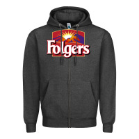 Charcoal Heather Folgers Zipper Hoodie - linhVisuals
