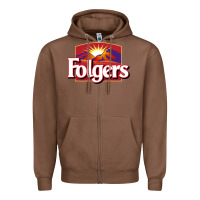 Chestnut Folgers Zipper Hoodie - linhVisuals
