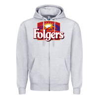 Heather Grey Folgers Zipper Hoodie - linhVisuals