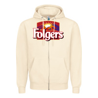 Sandshell Folgers Zipper Hoodie - linhVisuals