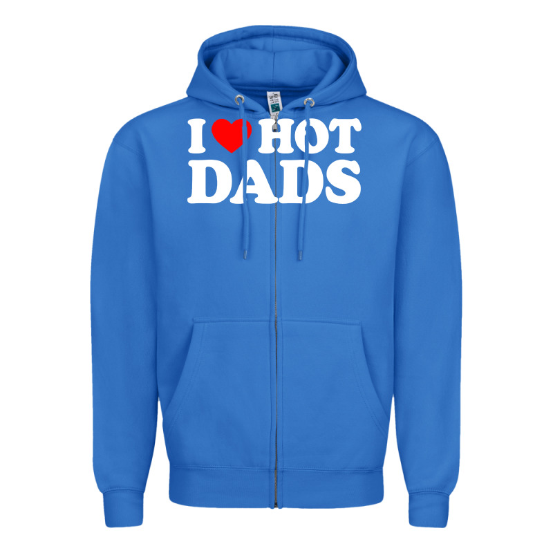 I Love Hot Dads Shirt I Heart Zipper Hoodie by linhVisuals | Teevron