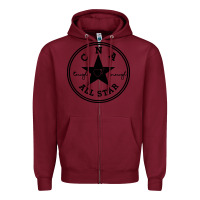 Burgundy all star cna Zipper Hoodie - linhVisuals