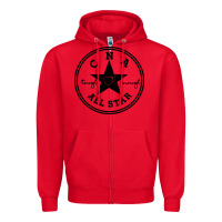 Red all star cna Zipper Hoodie - linhVisuals