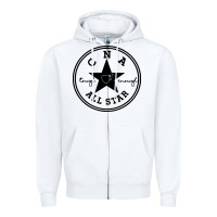 White all star cna Zipper Hoodie - linhVisuals