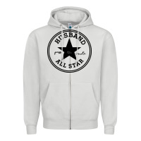 Dove Grey all star husband Zipper Hoodie - linhVisuals