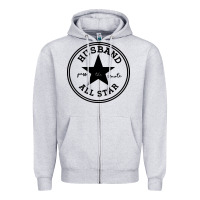 Heather Grey all star husband Zipper Hoodie - linhVisuals