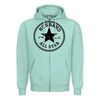 Seafoam all star husband Zipper Hoodie - linhVisuals
