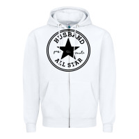 White all star husband Zipper Hoodie - linhVisuals