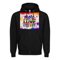 Black more love less hate tumbler Zipper Hoodie - JahusDesignShop