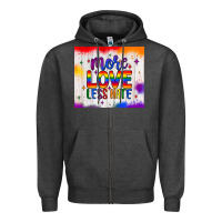 Charcoal Heather more love less hate tumbler Zipper Hoodie - JahusDesignShop