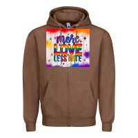 Chestnut more love less hate tumbler Zipper Hoodie - JahusDesignShop