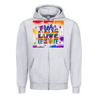 More Love Less Hate Tumbler Zipper Hoodie | Teevron