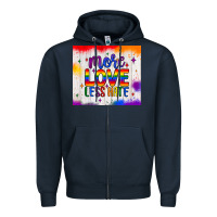 Navy more love less hate tumbler Zipper Hoodie - JahusDesignShop