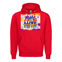 Red more love less hate tumbler Zipper Hoodie - JahusDesignShop