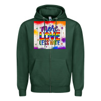 Sports Green more love less hate tumbler Zipper Hoodie - JahusDesignShop