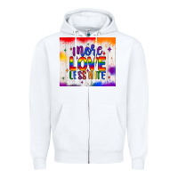 White more love less hate tumbler Zipper Hoodie - JahusDesignShop