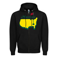 Black MASTER GOLF TOURNAMENT Zipper Hoodie - linhVisuals