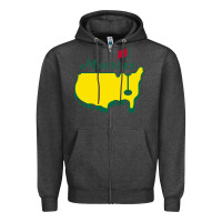 Charcoal Heather MASTER GOLF TOURNAMENT Zipper Hoodie - linhVisuals