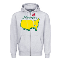 Heather Grey MASTER GOLF TOURNAMENT Zipper Hoodie - linhVisuals