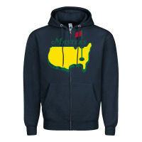 Navy MASTER GOLF TOURNAMENT Zipper Hoodie - linhVisuals