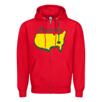 Red MASTER GOLF TOURNAMENT Zipper Hoodie - linhVisuals