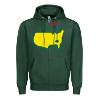 Sports Green MASTER GOLF TOURNAMENT Zipper Hoodie - linhVisuals
