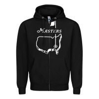 Black MASTER GOLF TOURNAMENT Zipper Hoodie - linhVisuals