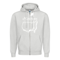 Dove Grey MASTER GOLF TOURNAMENT Zipper Hoodie - linhVisuals
