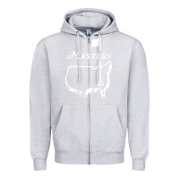 Heather Grey MASTER GOLF TOURNAMENT Zipper Hoodie - linhVisuals