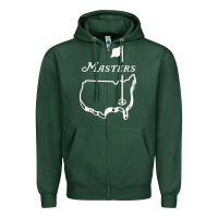 Sports Green MASTER GOLF TOURNAMENT Zipper Hoodie - linhVisuals
