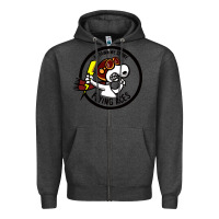 Charcoal Heather flying aces Zipper Hoodie - linhVisuals