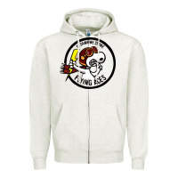 Oatmeal Heather flying aces Zipper Hoodie - linhVisuals